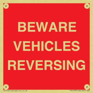 BEWARE VEHICLES REVERSING